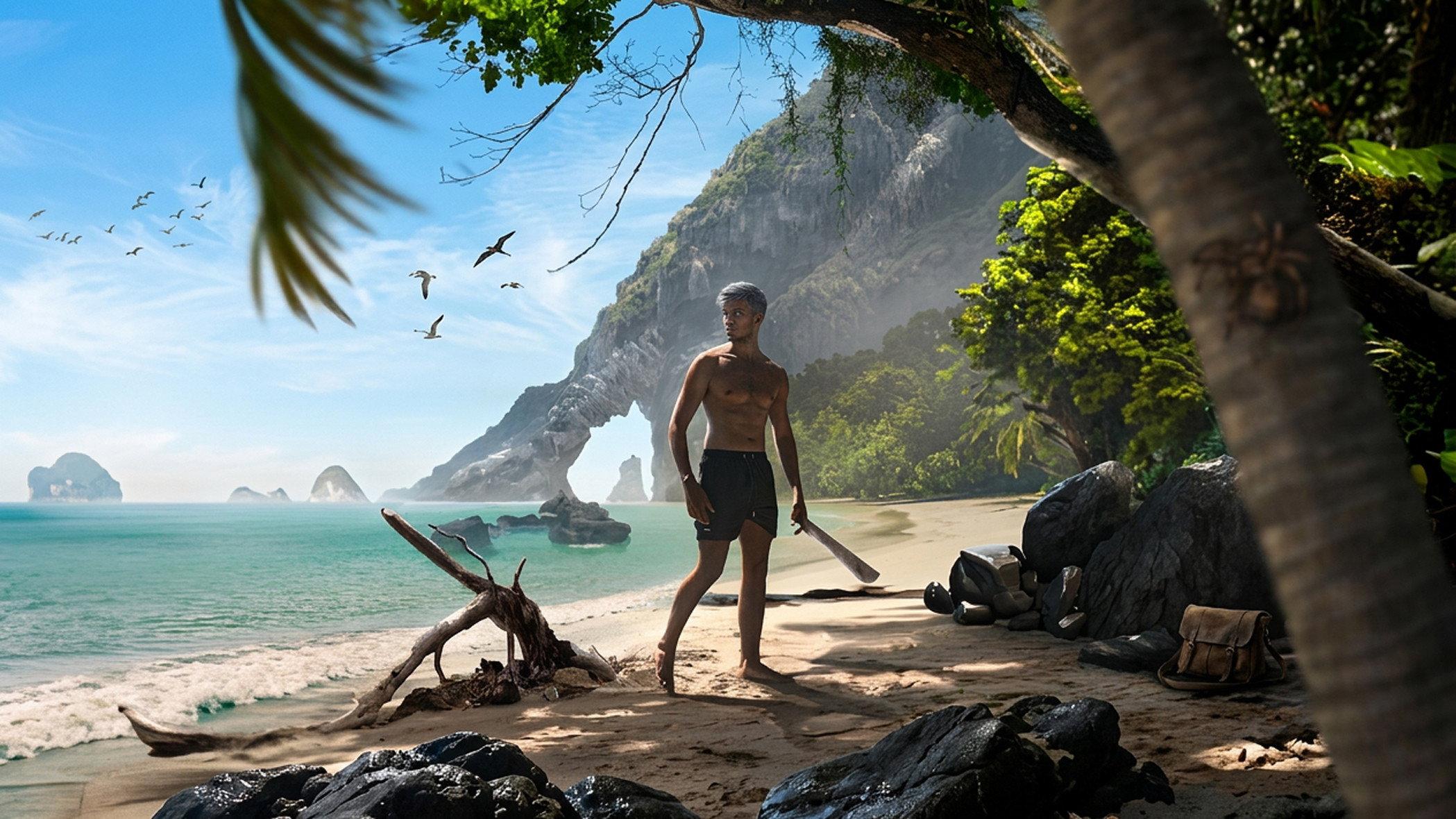 7 Days to Survive Alone on a Deserted Island 2022 movie scene