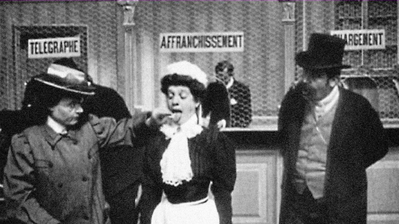 A Sticky Woman 1906 movie scene