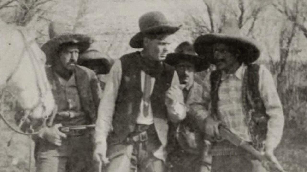 Along the Border 1916 movie scene