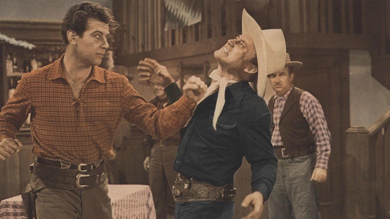 Outlaw Roundup 1944 movie scene