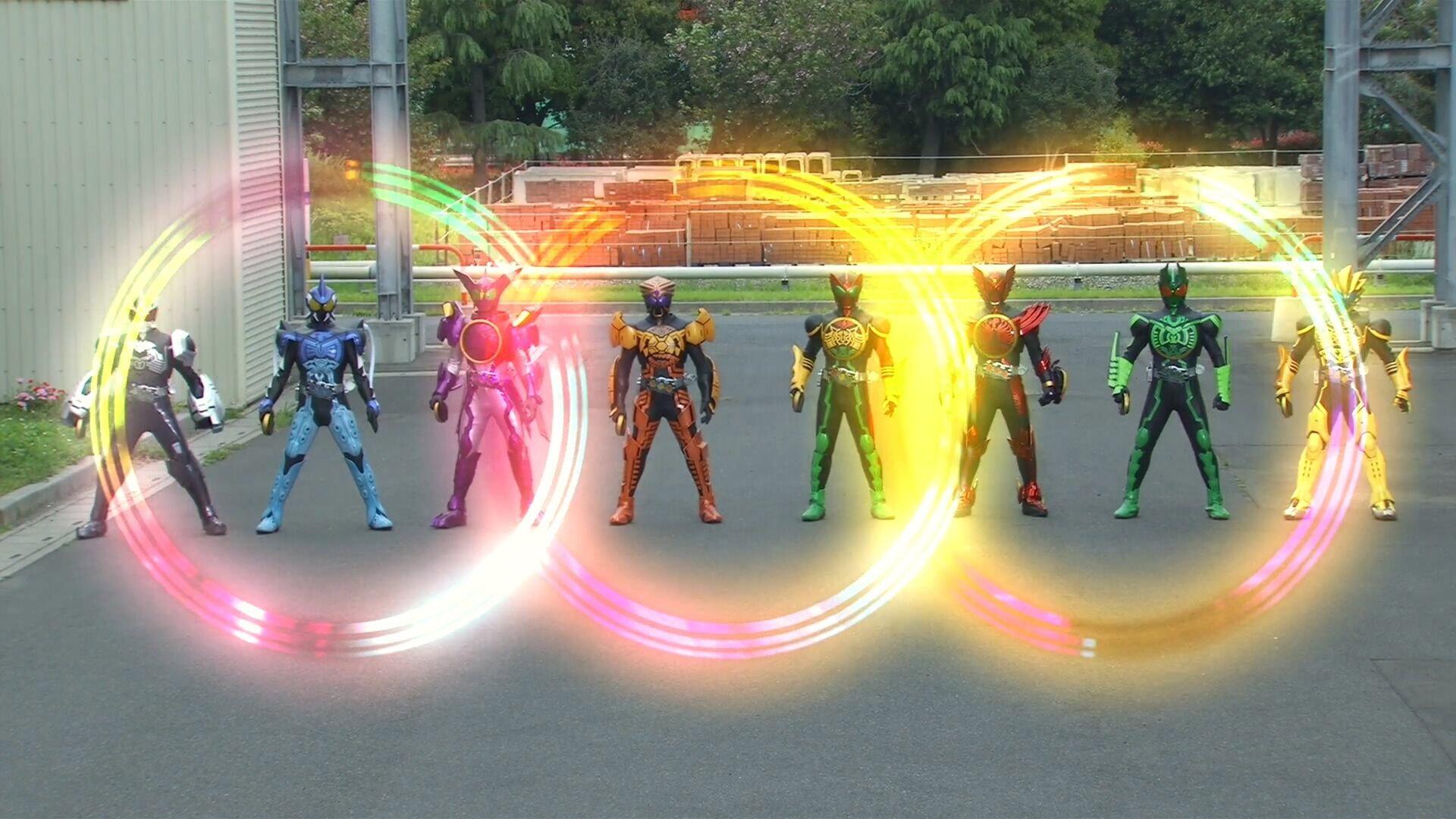 Kamen Rider OOO Wonderful: The Shogun and the 21 Core Medals 2011 movie scene