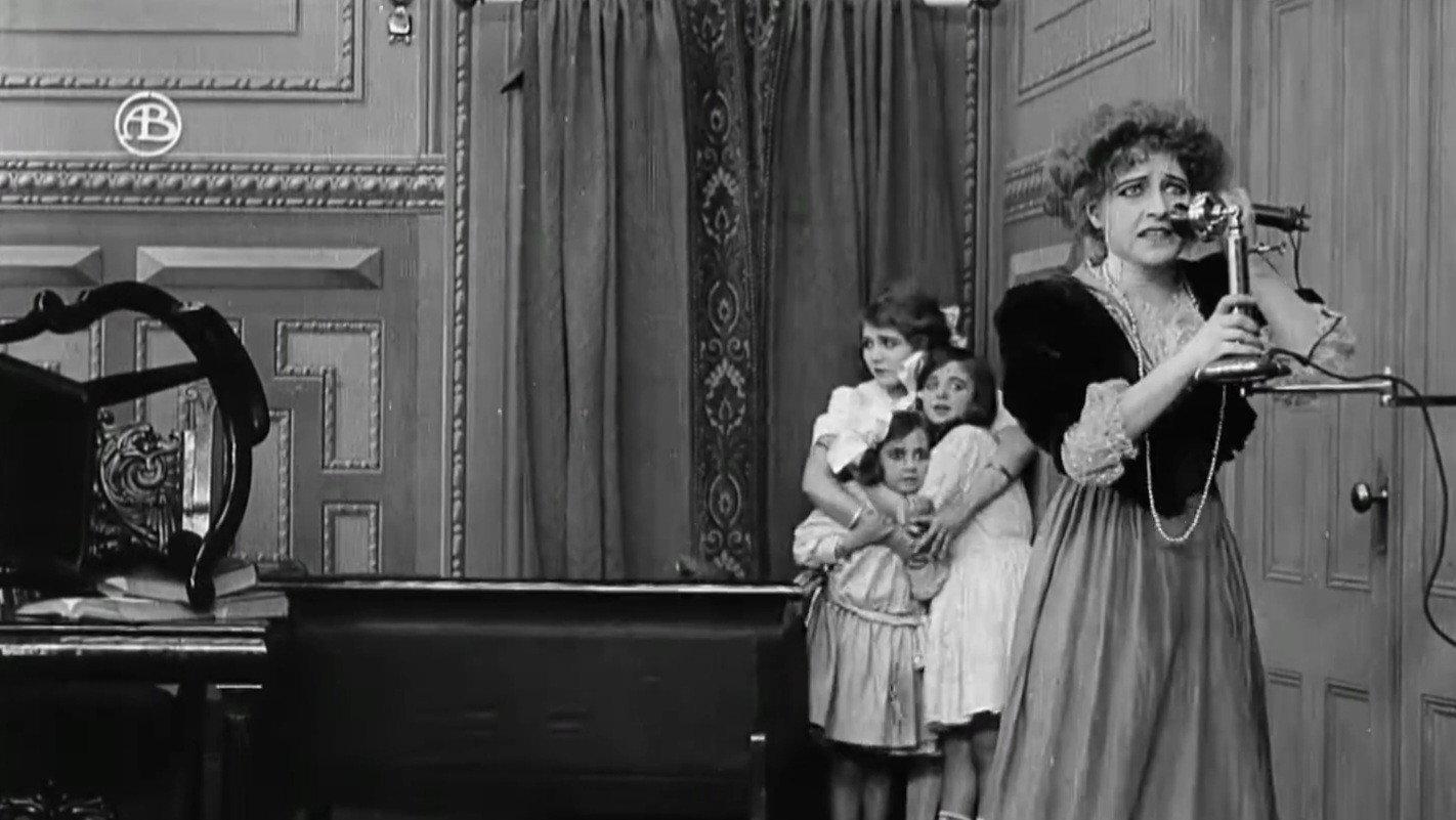 The Lonely Villa 1909 movie scene