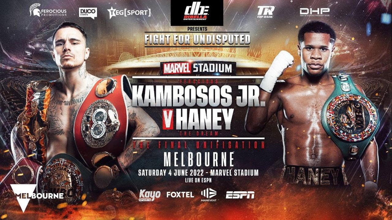 George Kambosos Jr. vs. Devin Haney 2022 movie scene