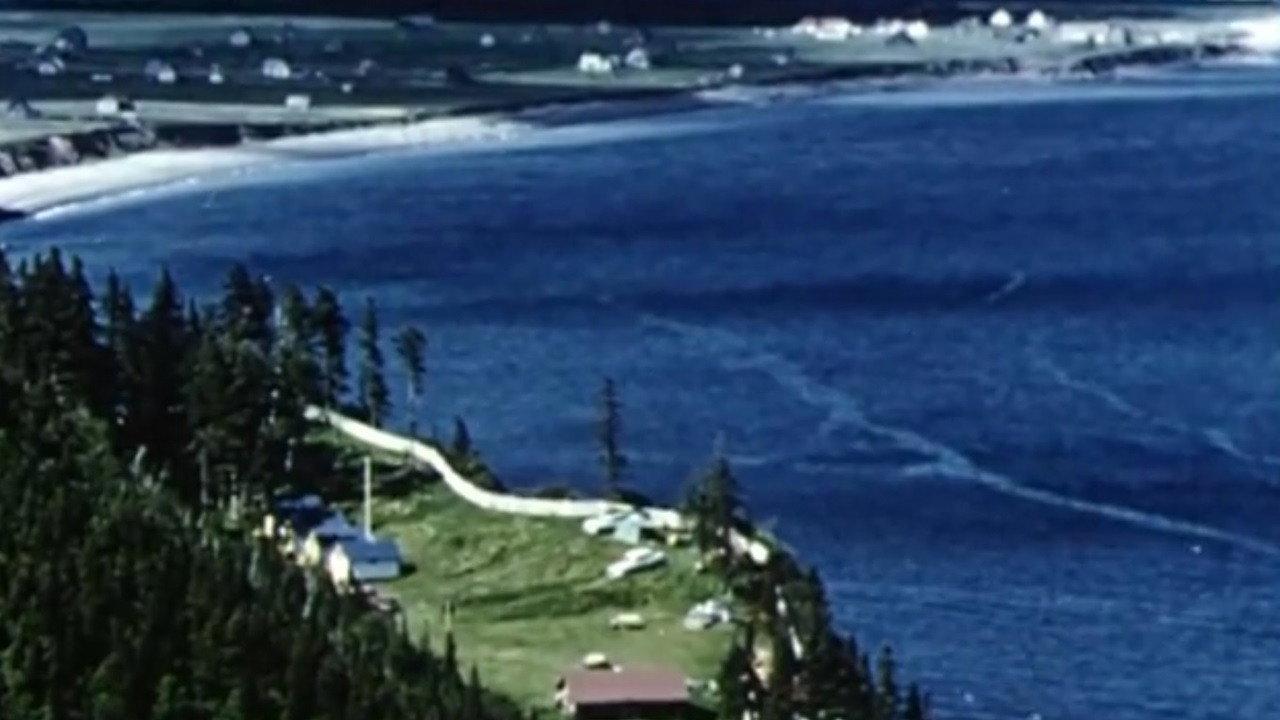 Picturesque Gaspé 1957 movie scene