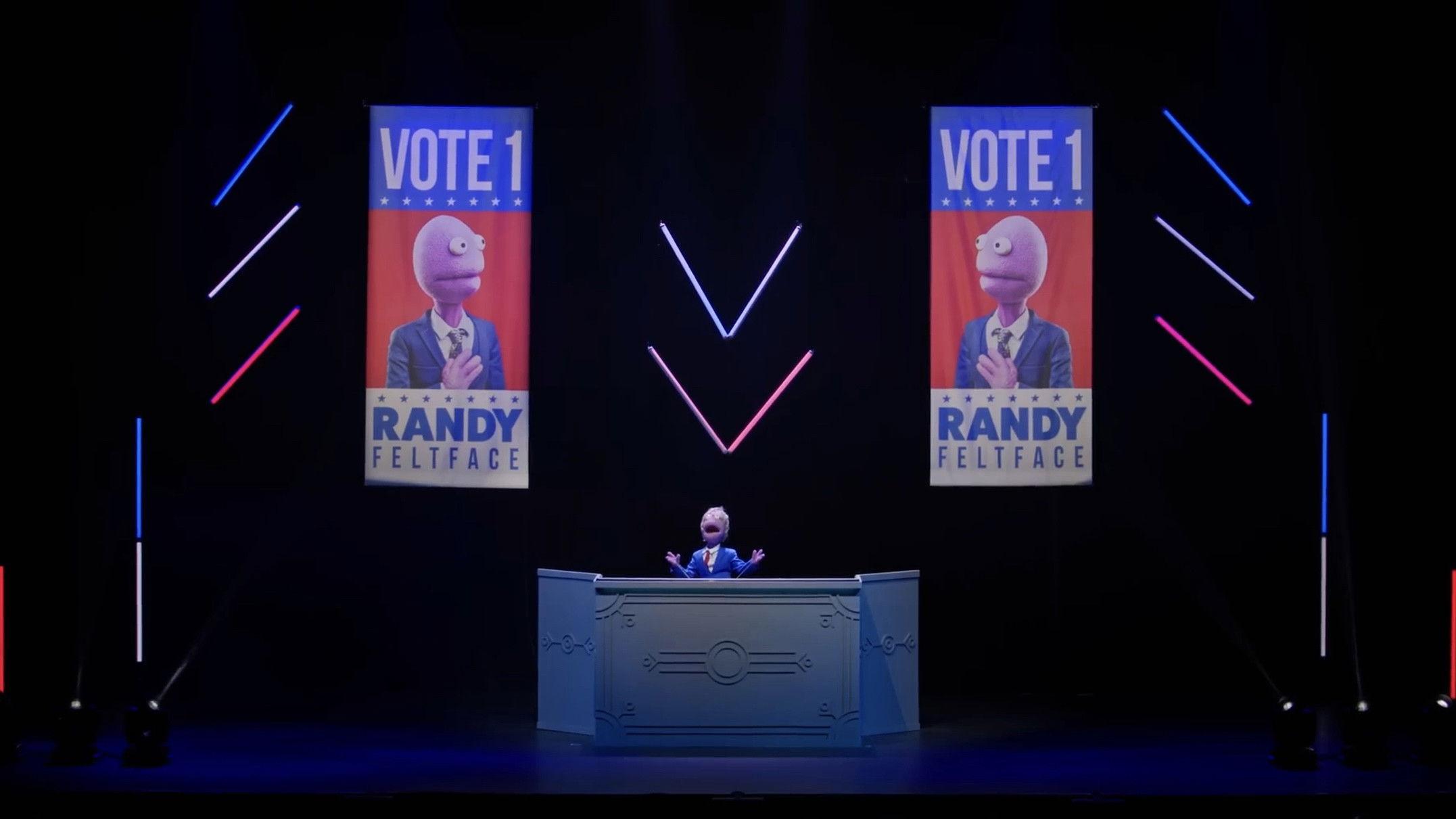 Randy Feltface: Feltopia 2024 movie scene