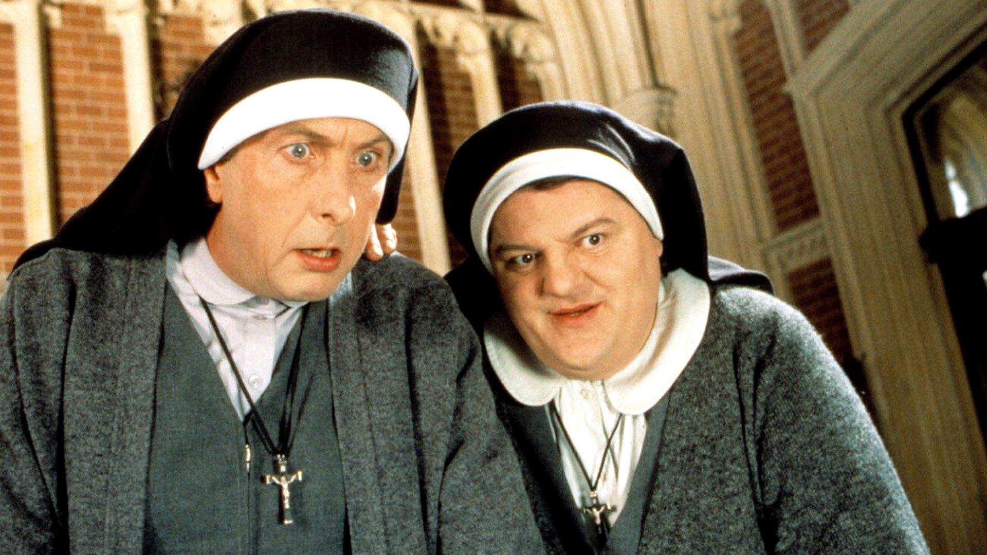Nuns on the Run 1990 movie scene