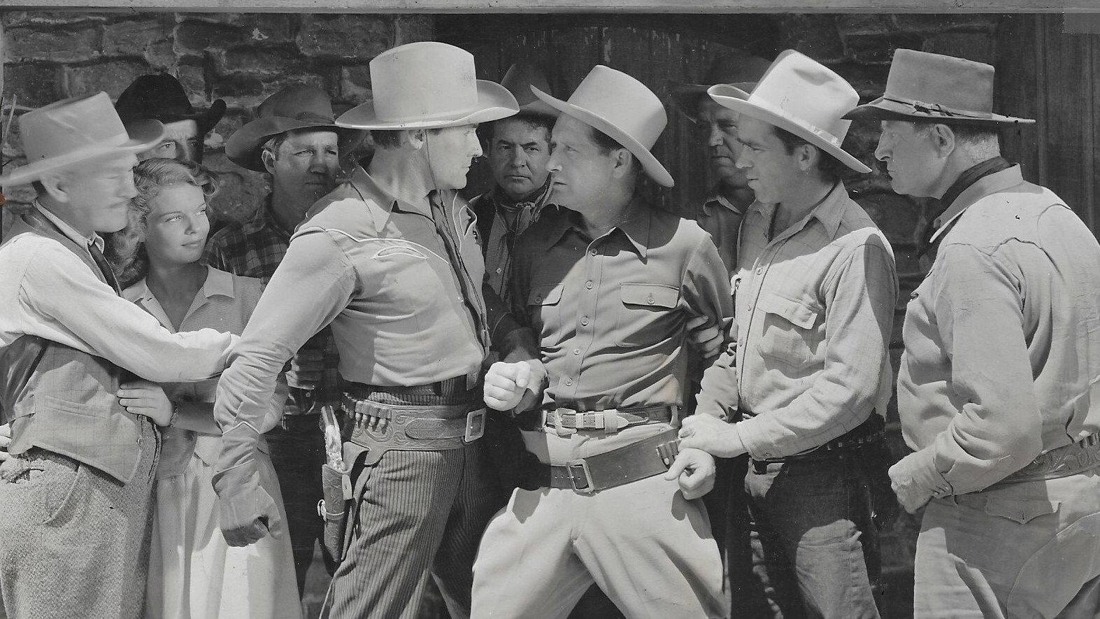 Along the Sundown Trail 1942 movie scene