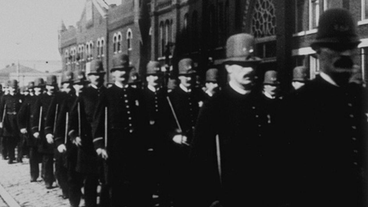 Chicago Police Parade 1896 movie scene