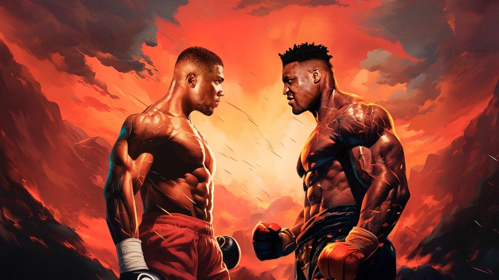 Anthony Joshua vs. Francis Ngannou 2024 movie scene