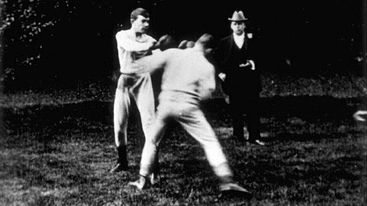 Boxeurs 1896 movie scene