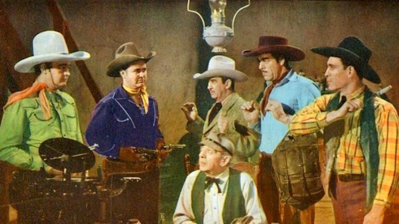 Raiders of the West 1942 movie scene