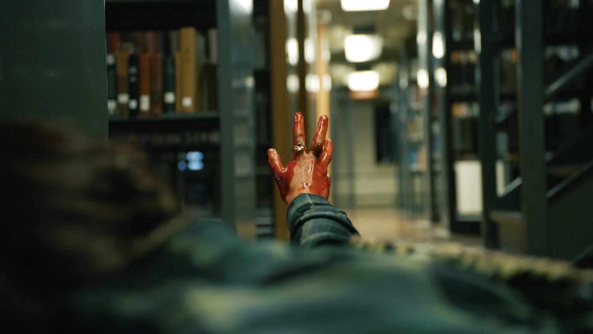 Diebrary: Reading Kills 2024 movie scene