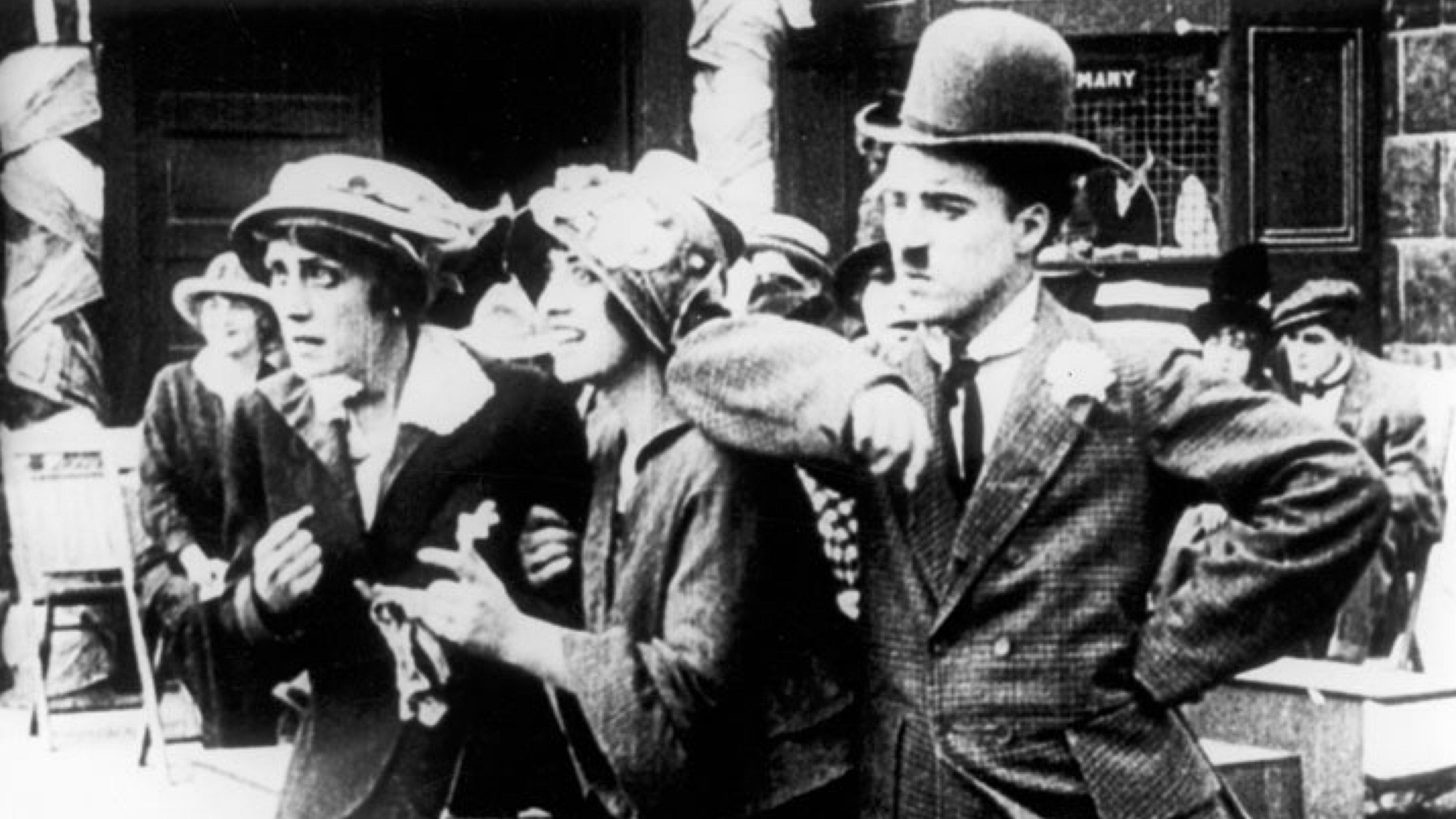 Mabel's Busy Day 1914 movie scene