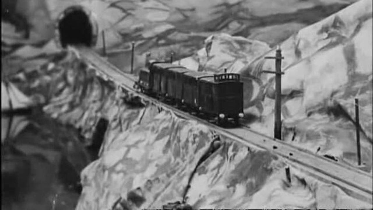 A Railway Collision 1900 movie scene