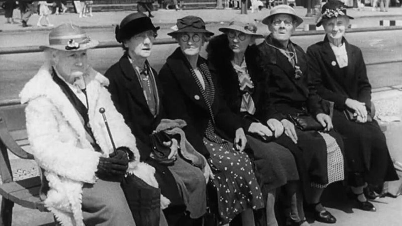 Old Age Pensioners' Seaside Holiday To Southend-on-Sea 1938 movie scene