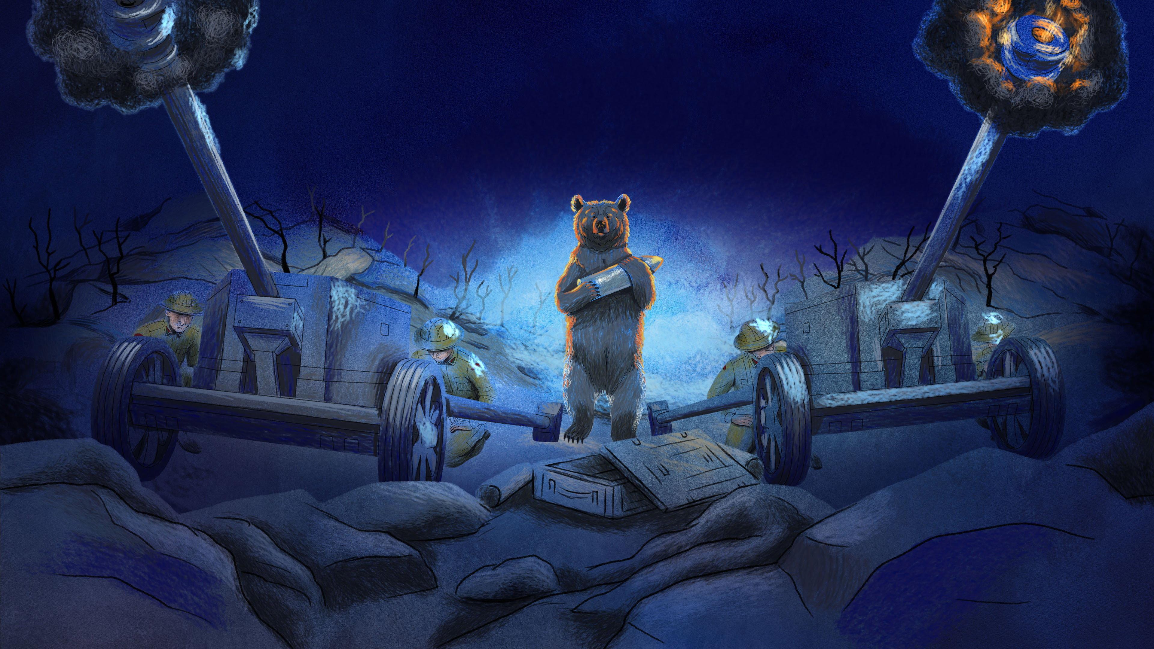 A Bear Named Wojtek 2023 movie scene
