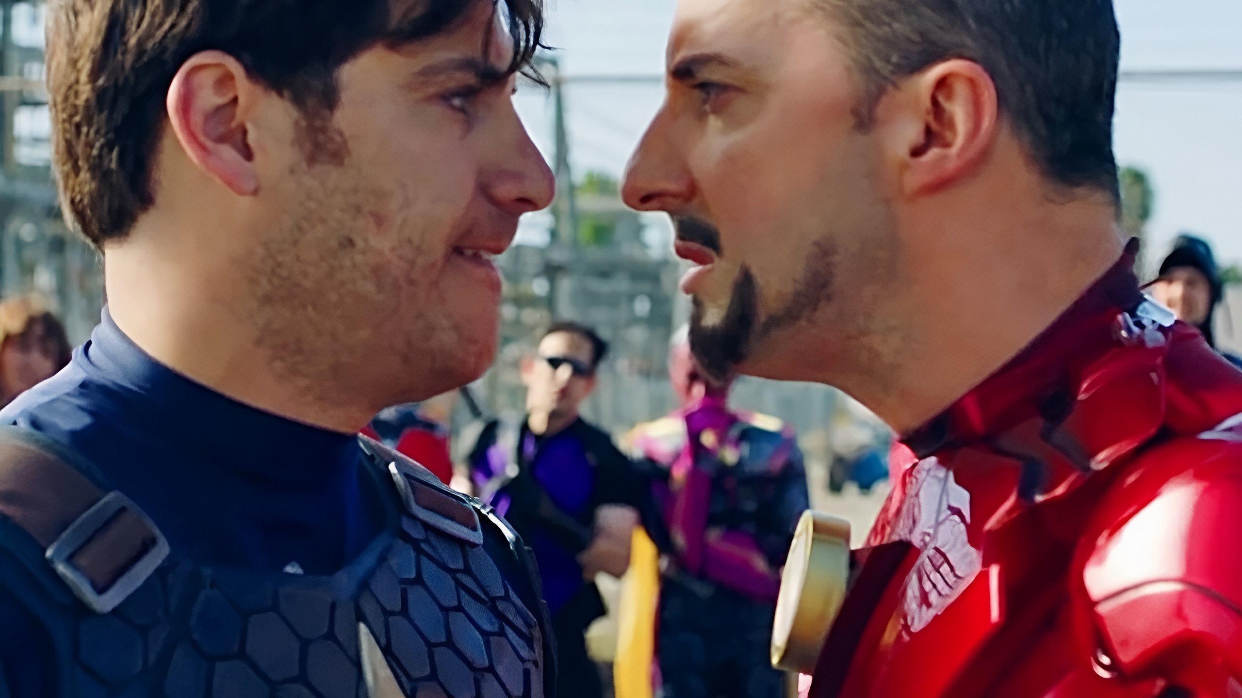 Captain America: Civil War Reenactors 2016 movie scene