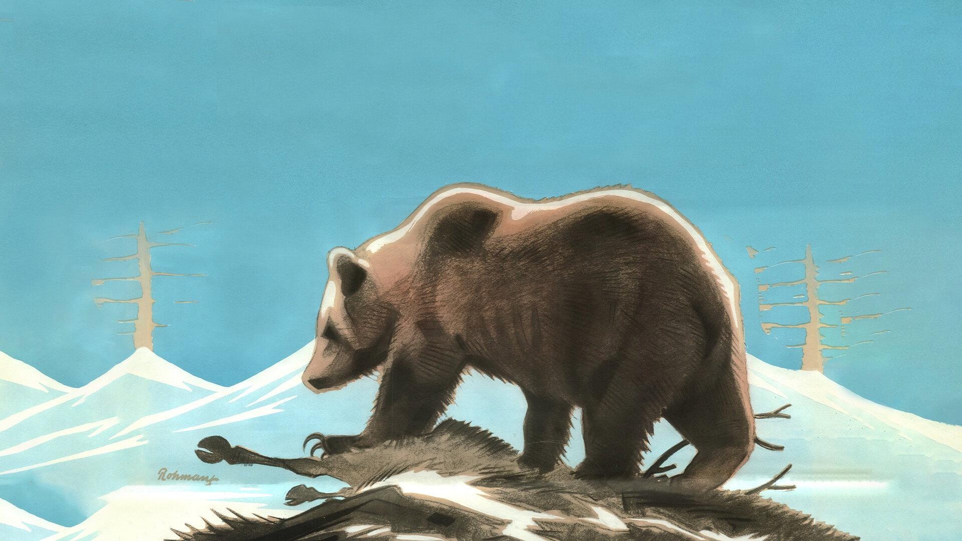 In the Kingdom of the Lapland Bear 1940 movie scene