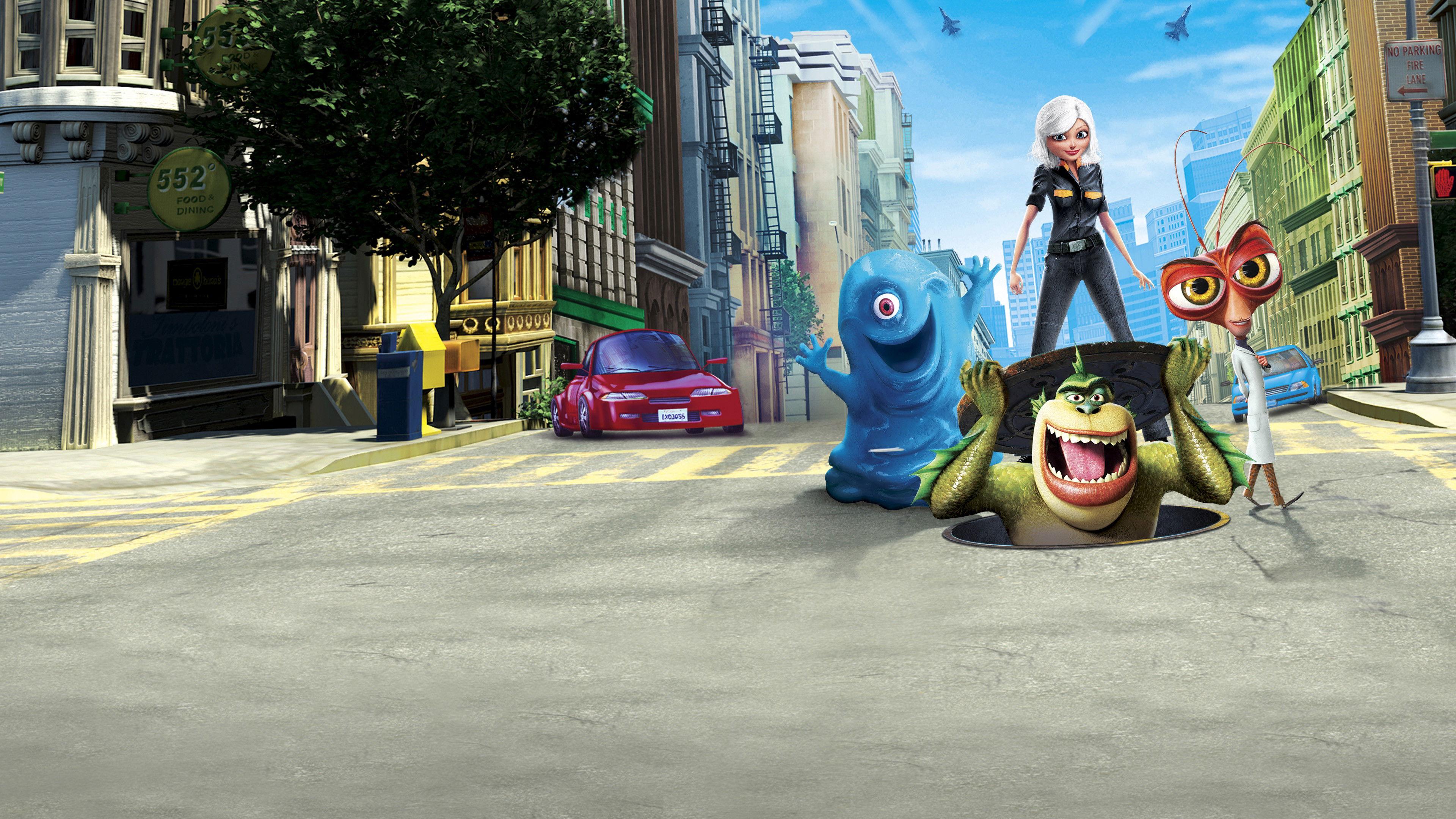 Monsters vs Aliens 2009 movie scene