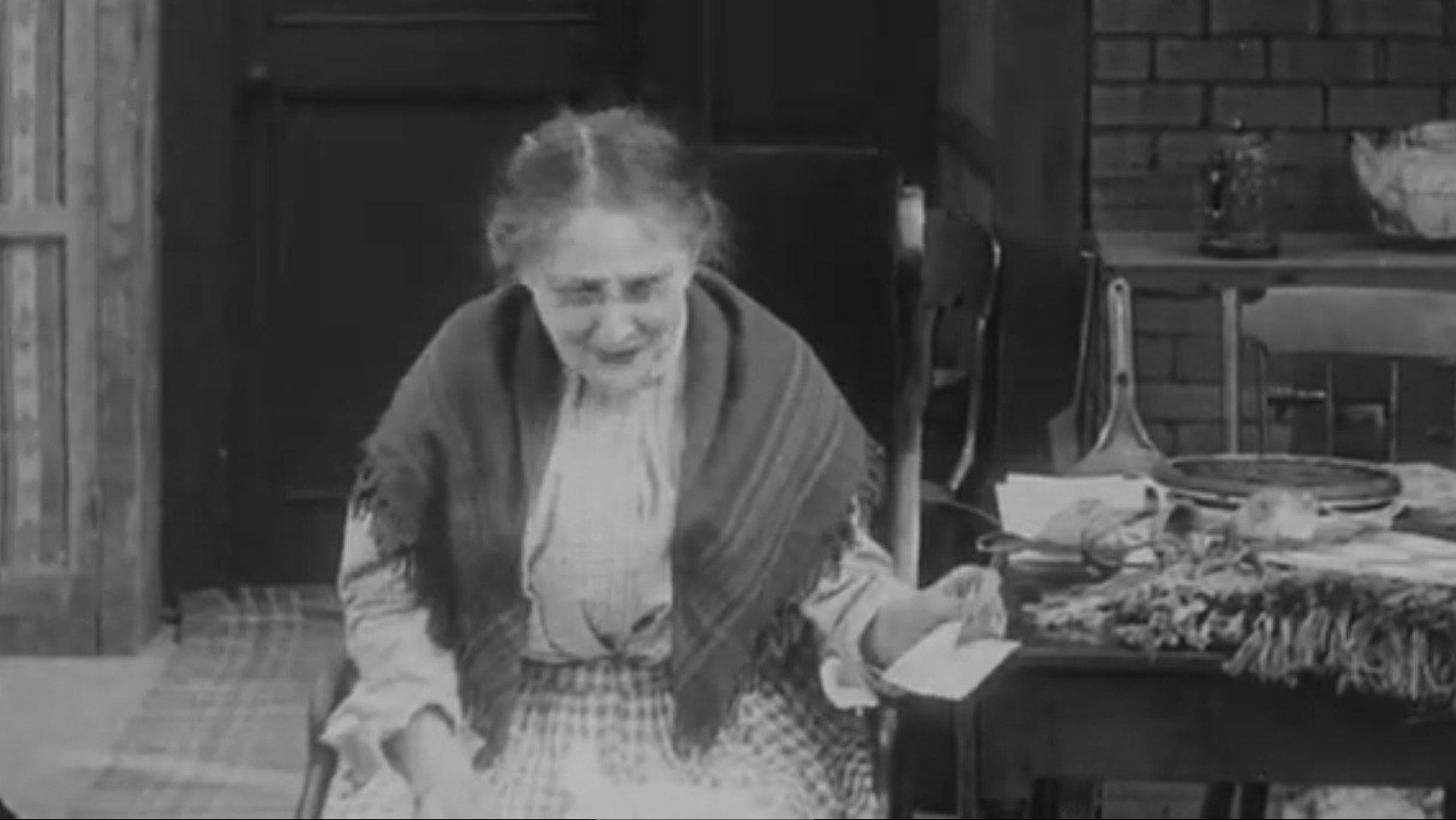 His Mother's Thanksgiving 1910 movie scene