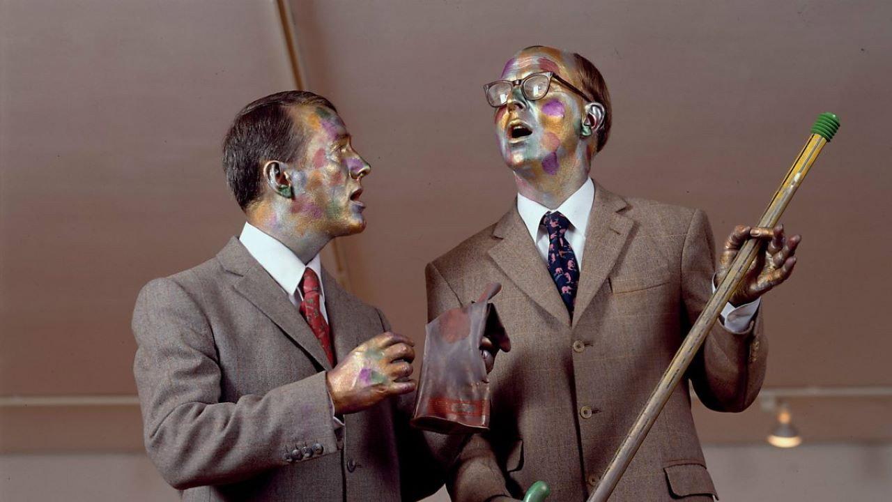 Gilbert and George The Singing Sculpture 1991 movie scene