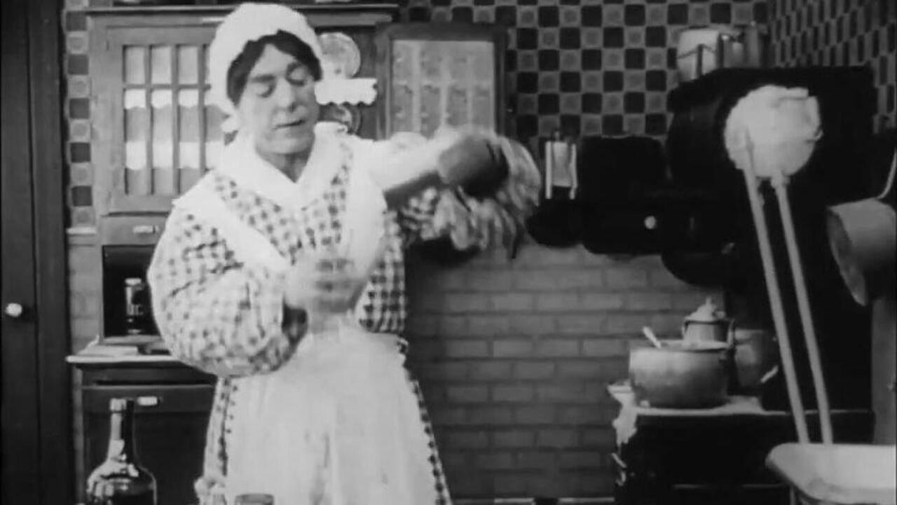 A Ready-Made Maid 1916 movie scene
