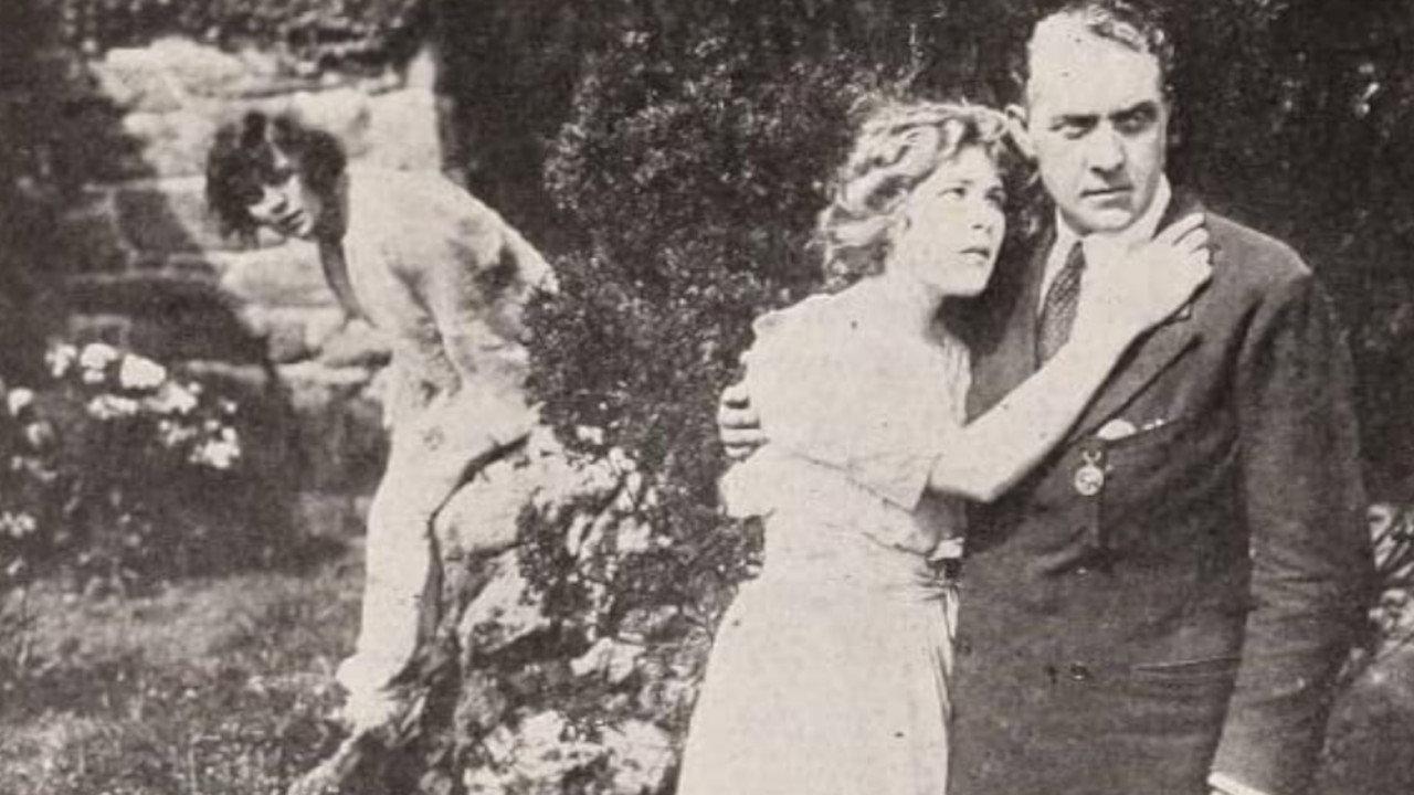 His Wife 1915 movie scene
