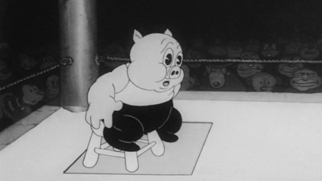 Porky the Wrestler 1937 movie scene