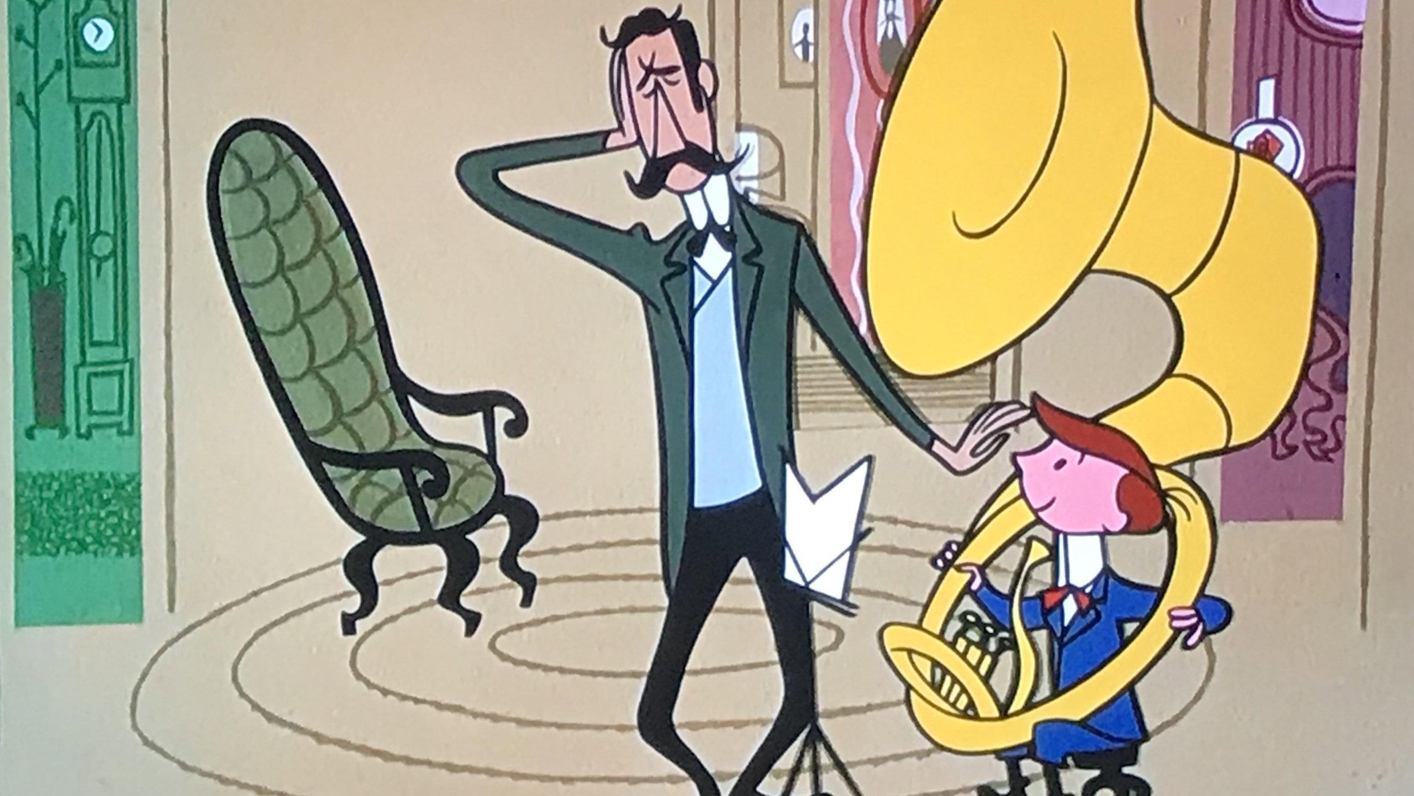 Little Boy with a Big Horn 1953 movie scene