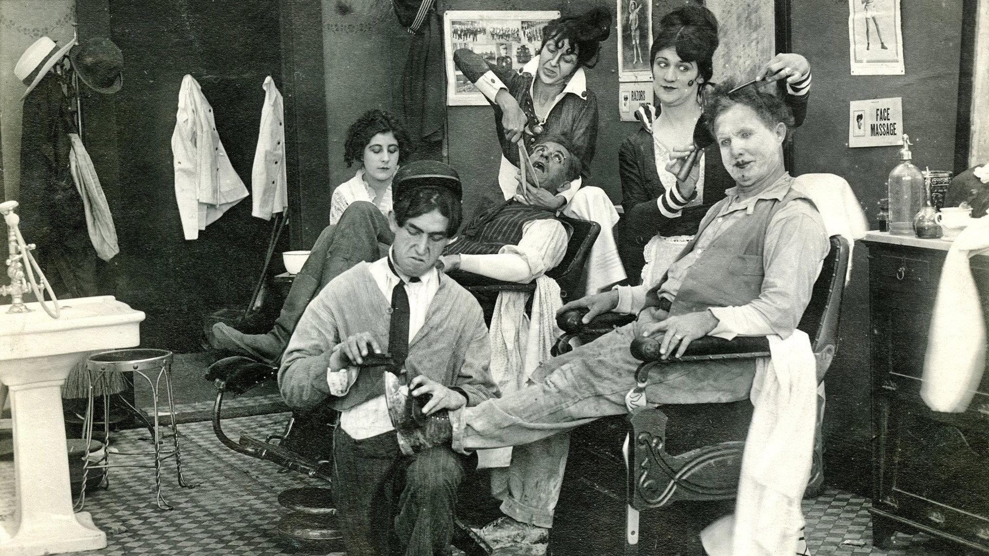 Close-Cropped Clippings 1915 movie scene