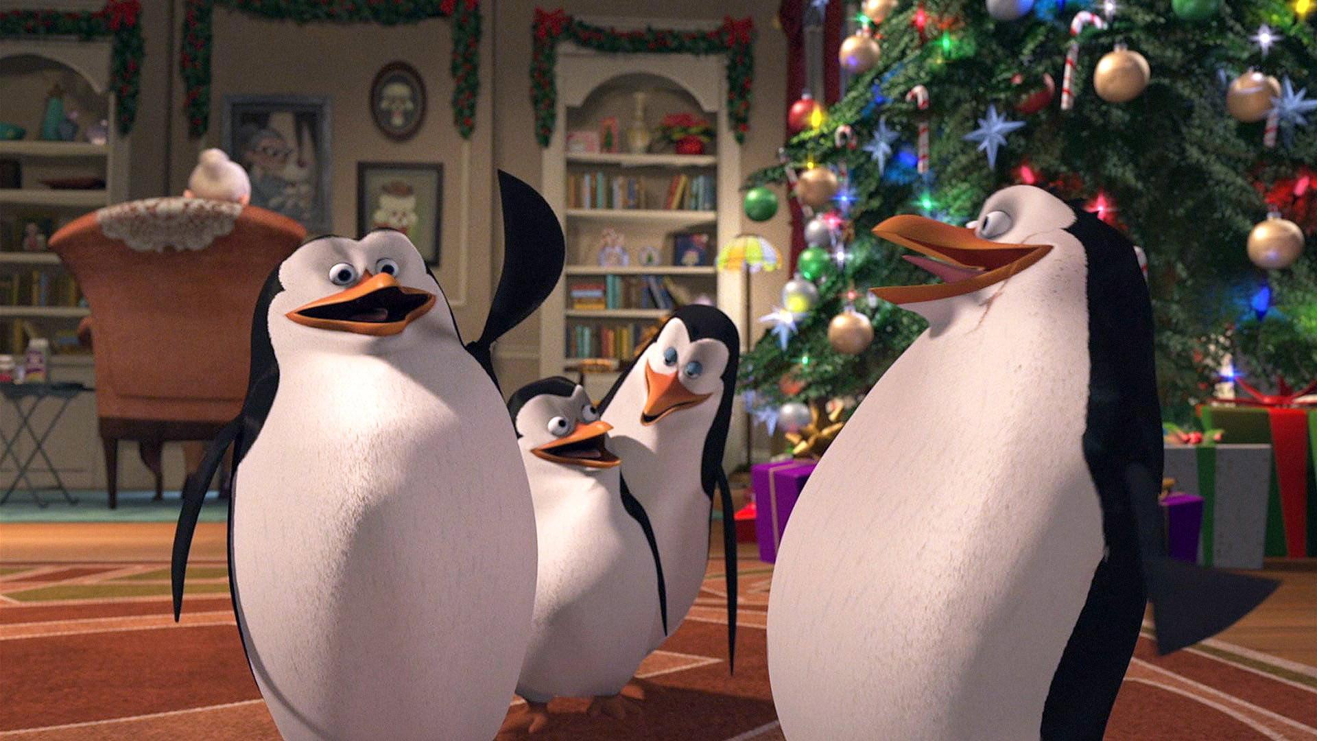 The Madagascar Penguins in a Christmas Caper 2005 movie scene