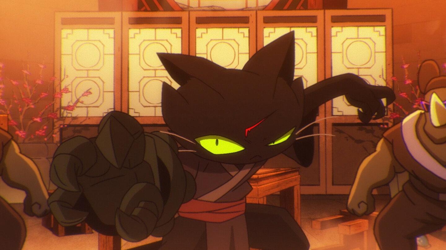 Blacky the Metal Arm Cat 2025 movie scene