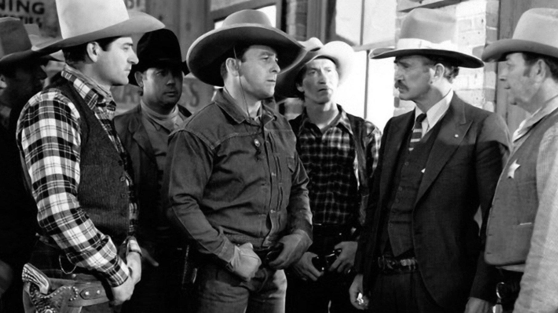 Trouble in Sundown 1939 movie scene