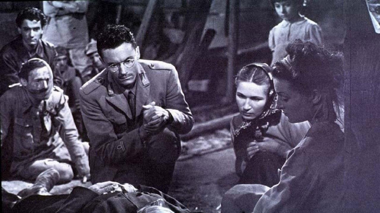The Man with the Cross 1943 movie scene