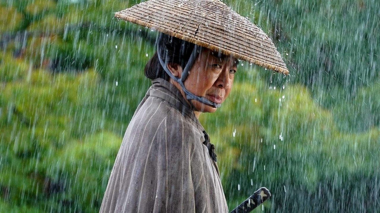 Neck Bowed in the Rain 2018 movie scene