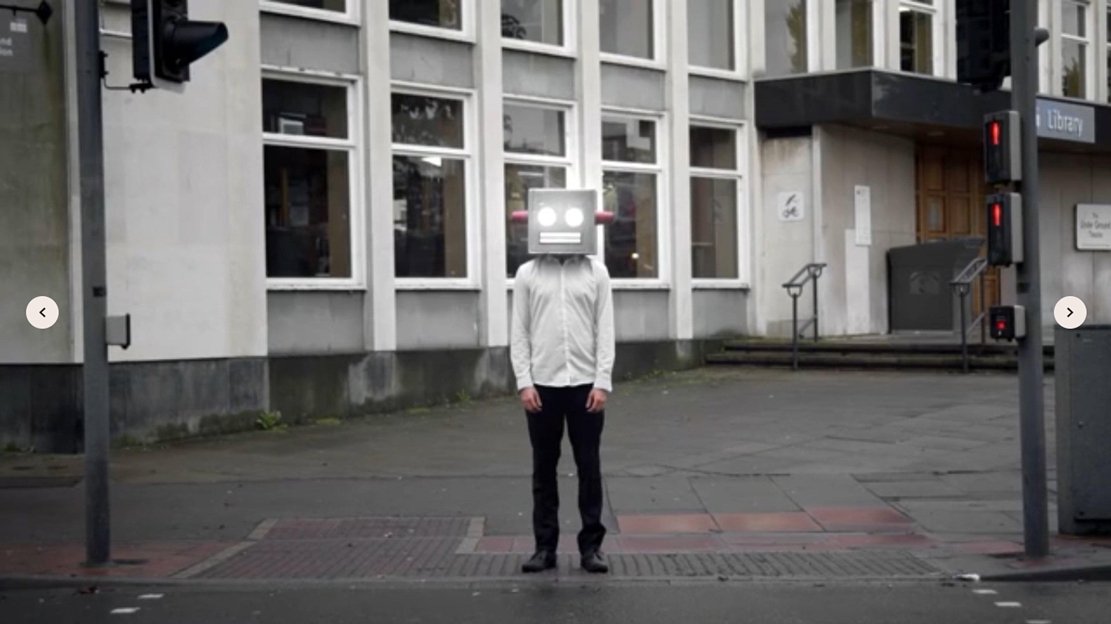 Harry Bot 9000 2016 movie scene