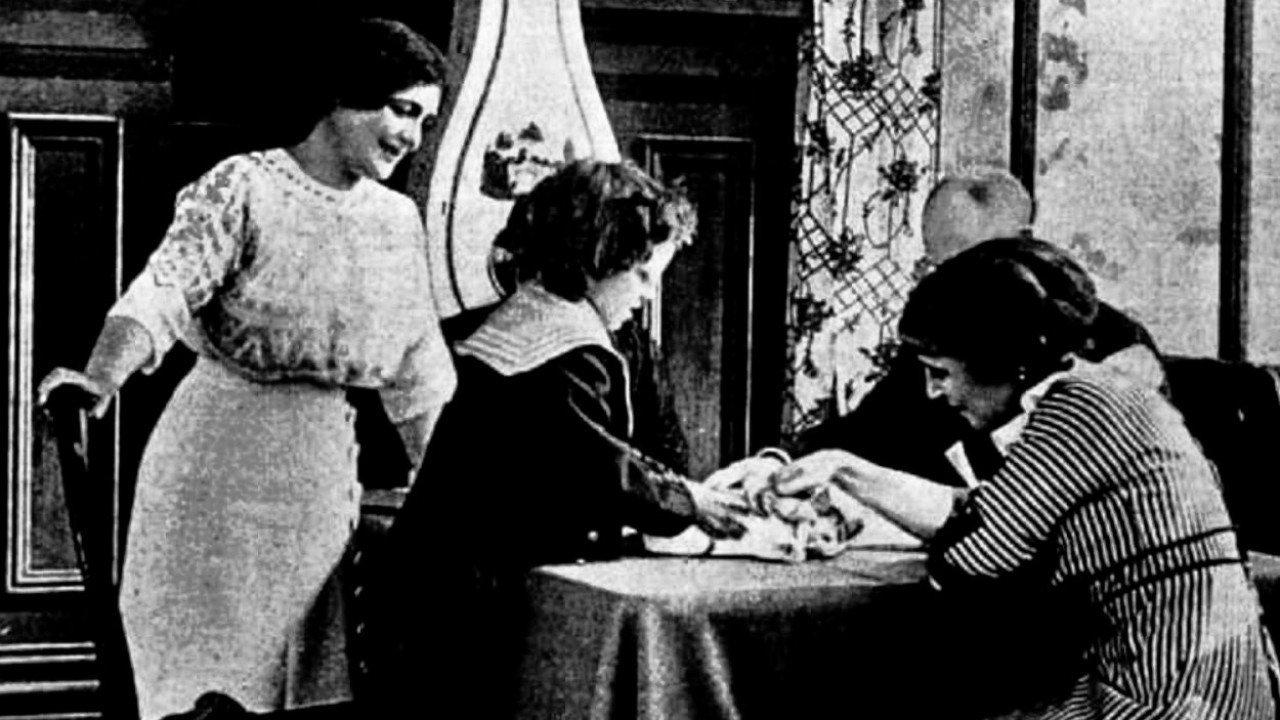 A Secret Marriage or The Deathbed Confession 1912 movie scene