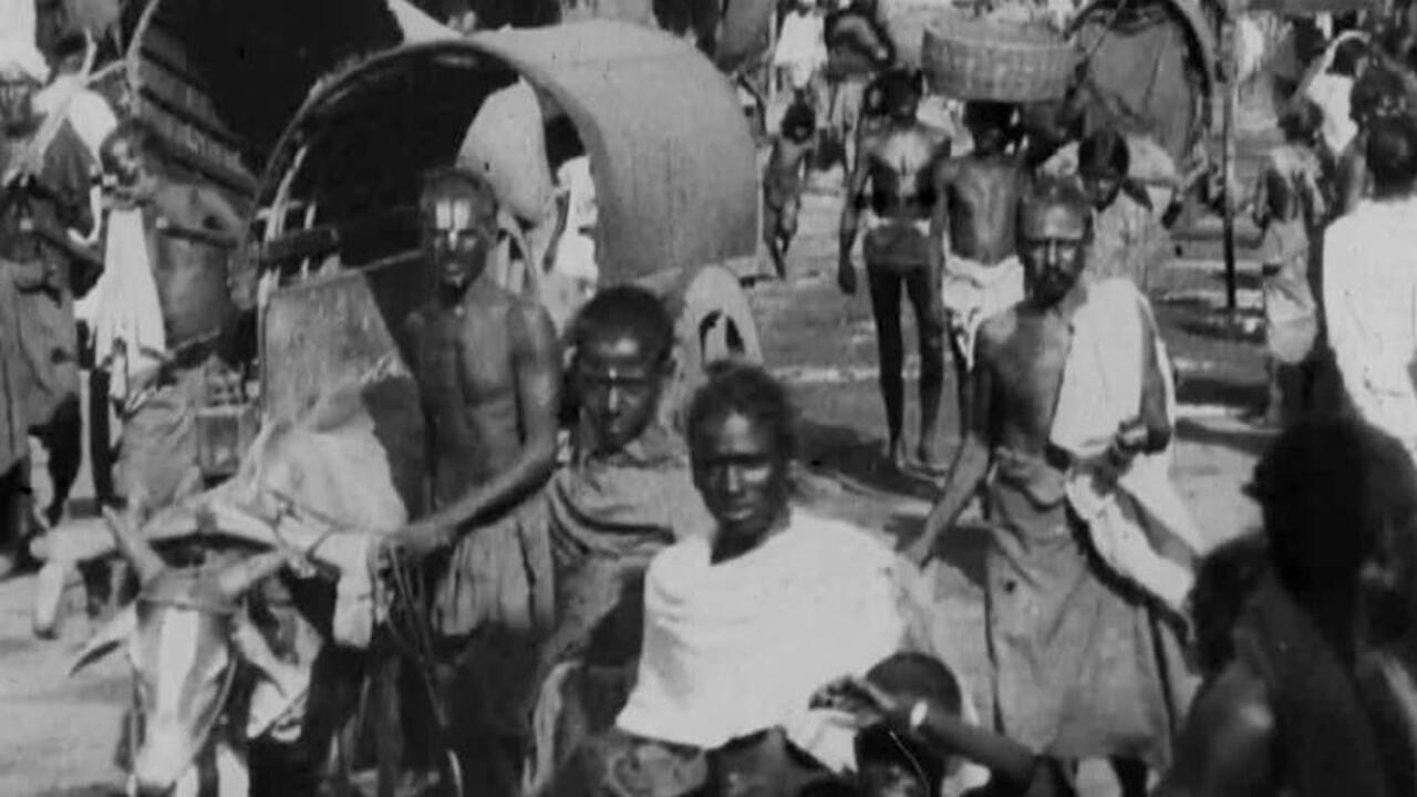 A Native Street in India 1906 movie scene