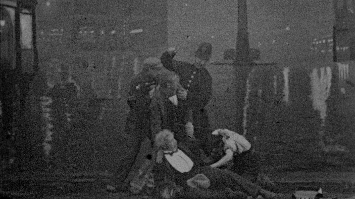 The Arrest of a Bookmaker 1895 movie scene