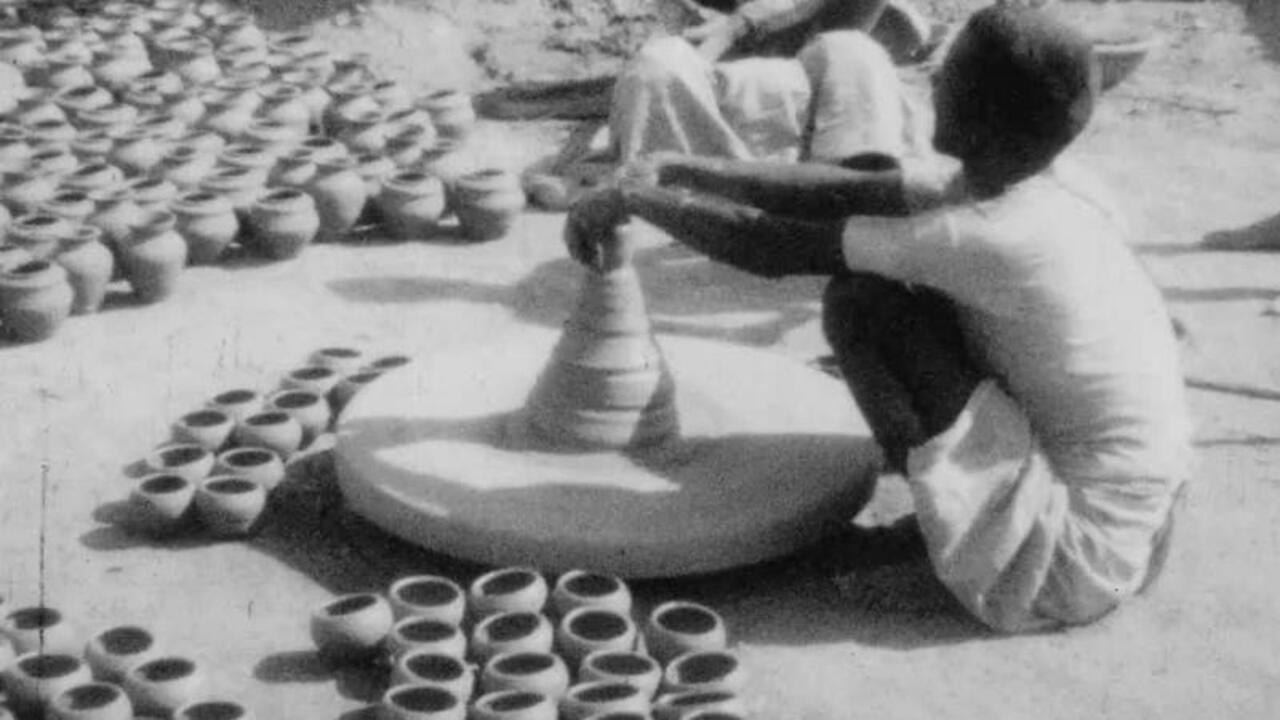 Local Scenes in India and the Taj Mahal 1947 movie scene