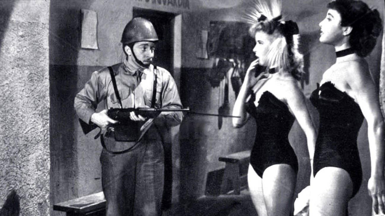 Beauties on bicycles 1951 movie scene
