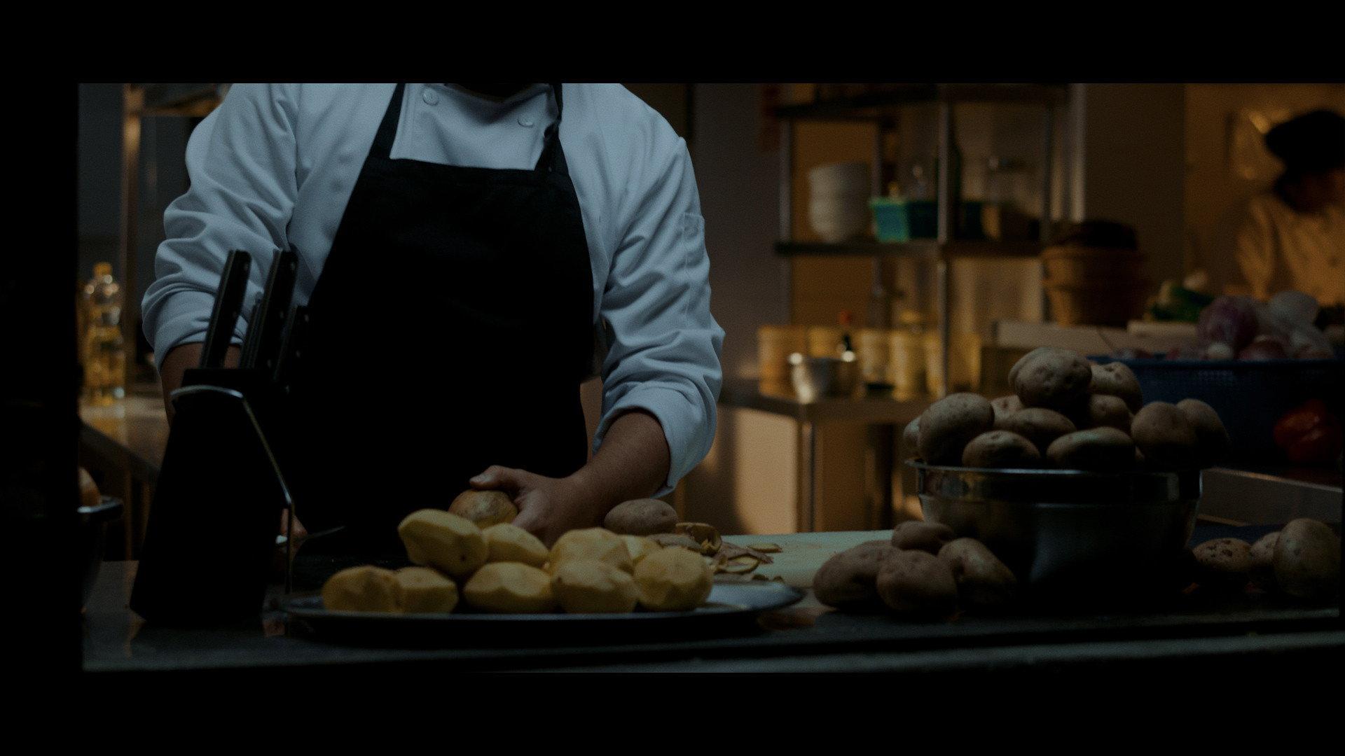 Potato Peeler 2024 movie scene