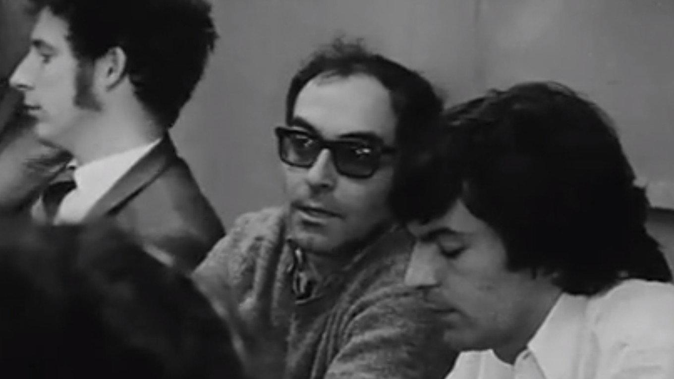 Godard in America 1970 movie scene