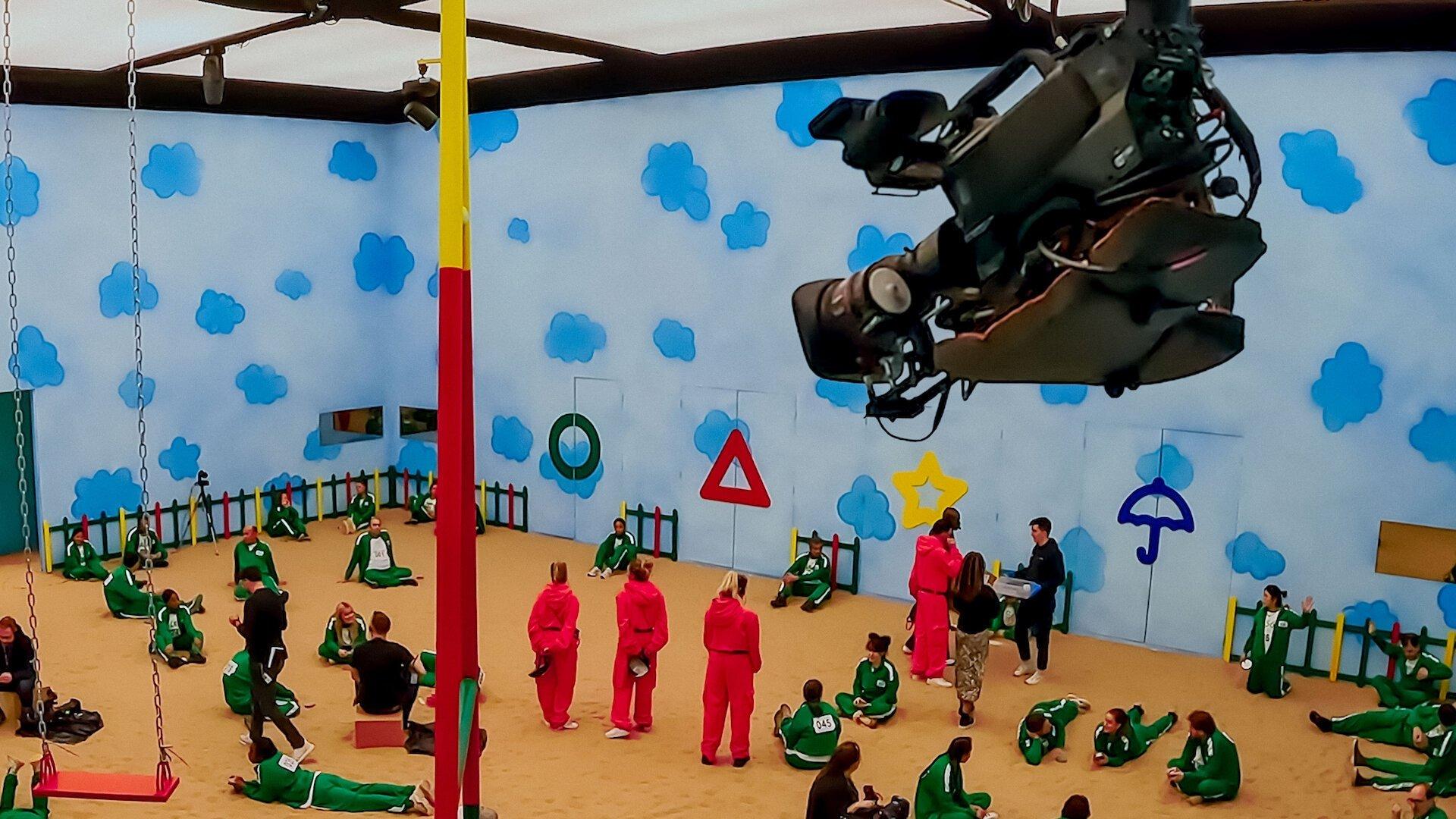 Making Squid Game: The Challenge 2023 movie scene
