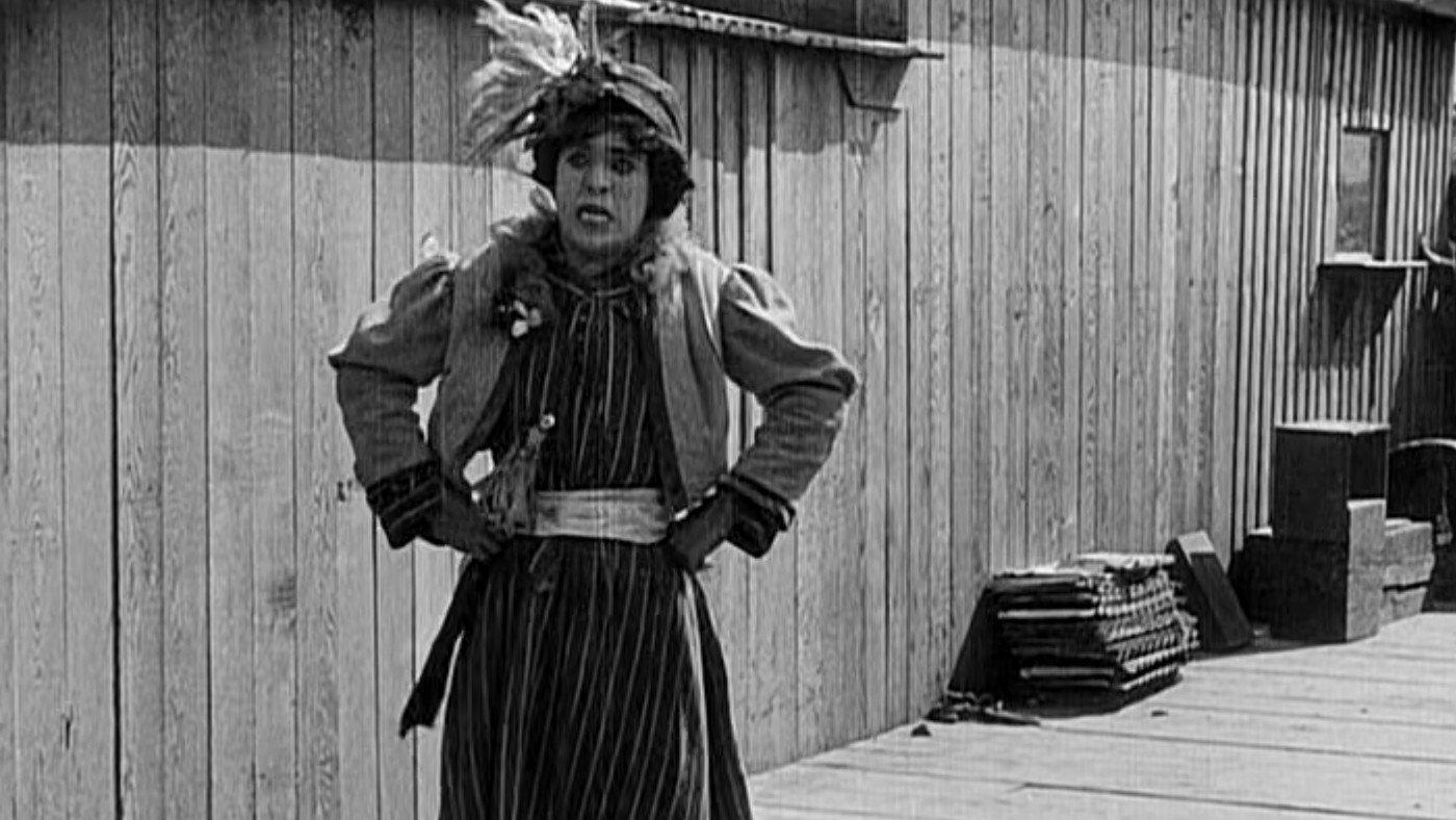 A Busy Day 1914 movie scene