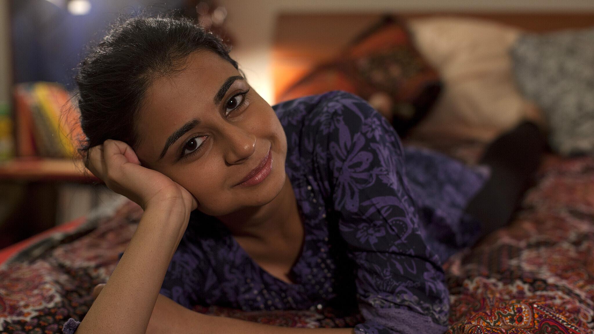 Hank and Asha 2013 movie scene