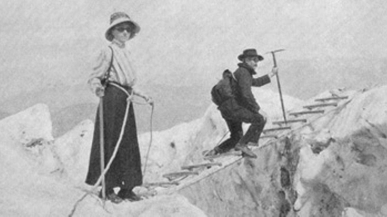 The Ascent of Mont Blanc 1915 movie scene