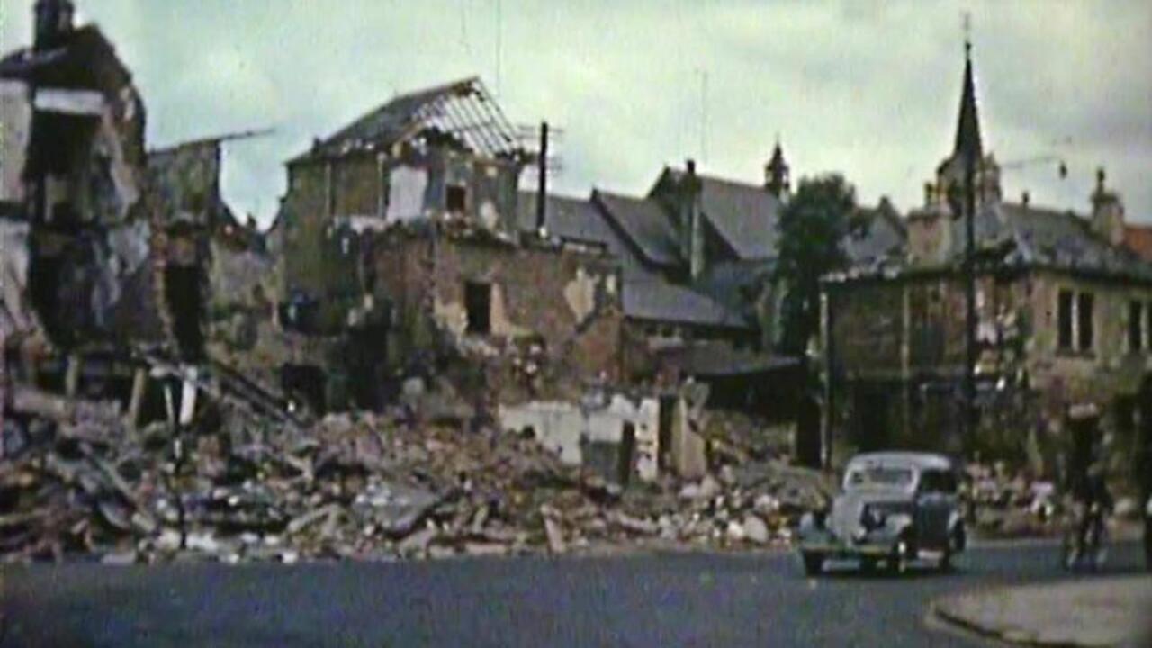 The Blitzed Cities of Bristol and Bath 1942 movie scene