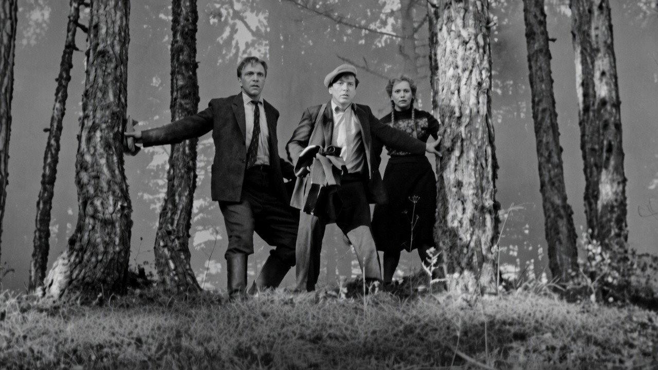Three Came Out of the Woods 1958 movie scene