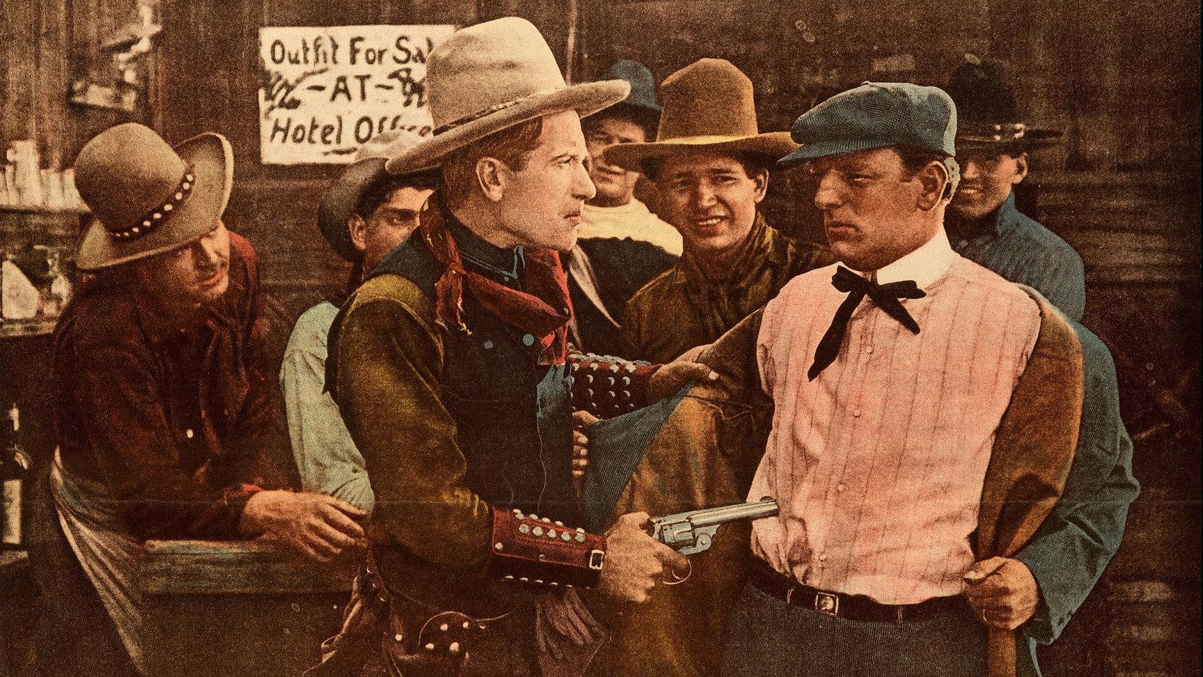 The Making of Broncho Billy 1913 movie scene